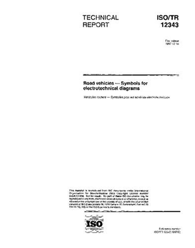 Buy ISO/TR 12343:1997, Road vehicles - Symbols for electrotechnical ...