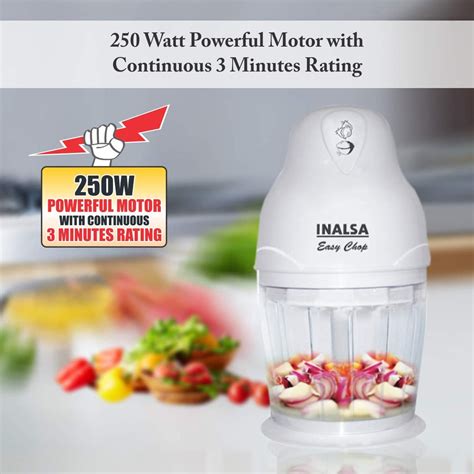 Buy Inalsa Easy Chop 250W Electric Mini Chopper, White Online – NeverOwned