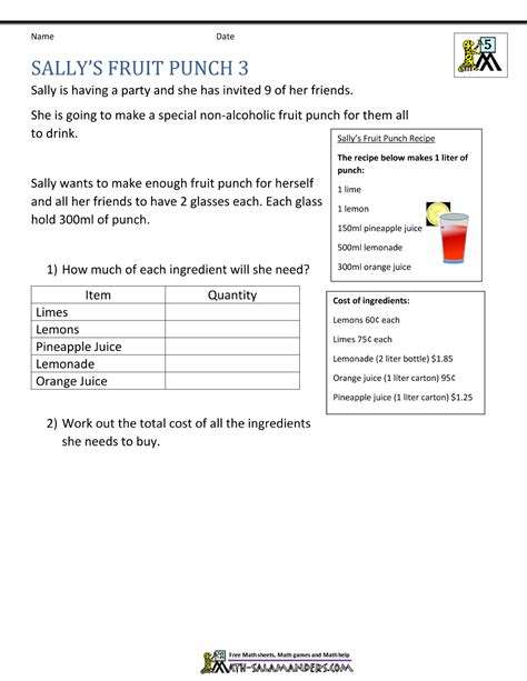 Image result for 5th Grade Math Problems