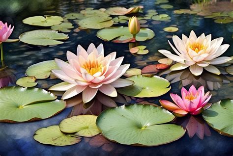 Water Lilies And Lily Pads Free Stock Photo - Public Domain Pictures