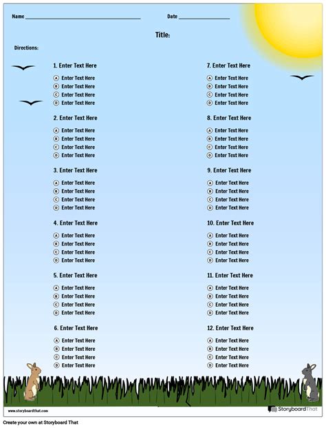 Image result for Multiple Choice Worksheet Maker