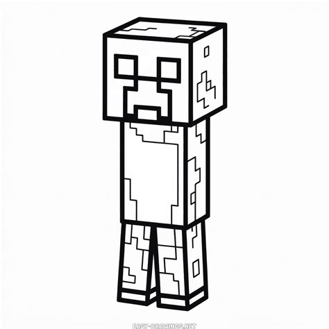 Creeper Minecraft Easy Drawing | Easy Drawings