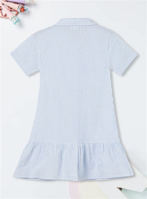 Buy Girls Striped Seersucker Shirt Dress Online at just Rs. 799.0 ...