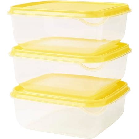 Ikea TSSP Food container, square/plastic750 ml (25 oz)(Pack of 3 ...