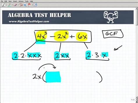 Factor Polynomials Using GCF 的图像结果