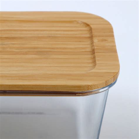 Buy Palestine Glass Storage Canister with Bamboo Lid - 950ml from Home ...