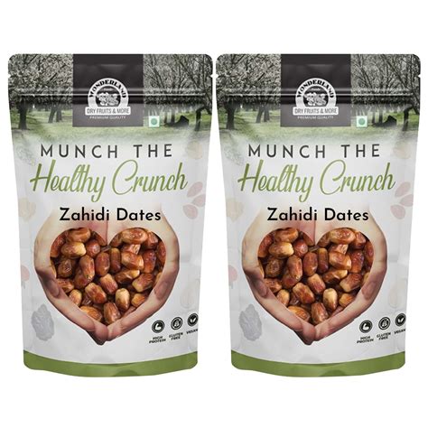 WONDERLAND FOODS (DEVICE) Dry Fruits Zahidi Dates 1Kg (500G X 2) Pouch ...
