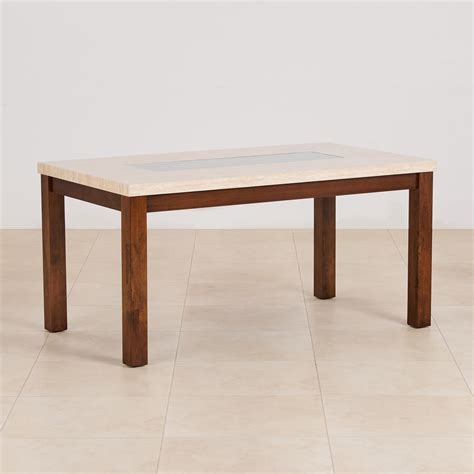 Buy (Refurbished) Harmony Sia Faux Marble Top 6-Seater Dining Table ...