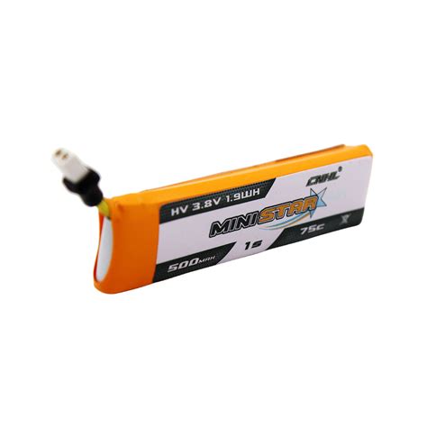 CNHL MiniStar HV 500mAh 3.8V 1S 75C LiPo Battery – BT2.0 Plug (4 Pack ...
