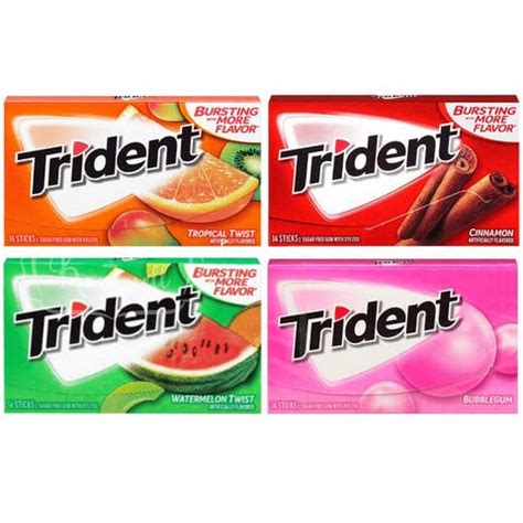 Buy SV - Trident Gum 14 Sticks Chewing Gum (Tropical Twist, Cinnamon ...