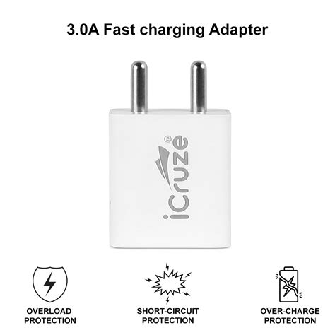 iCruze WC35L Real 20W Dual Output Ultra-compact Charger (White)