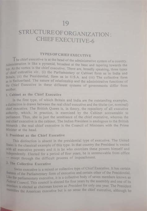19 Structure of Organization: Types of Chief Executives in Governance ...