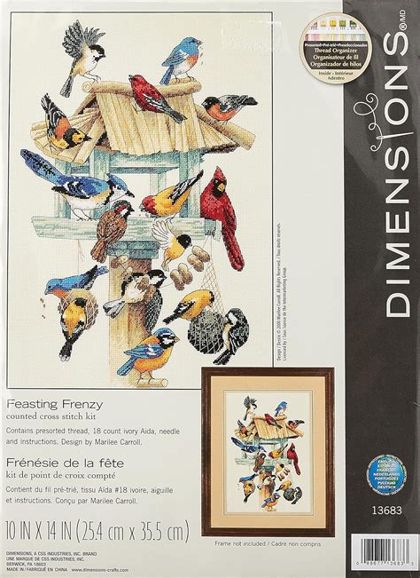 Dimensions Needlecrafts Counted Cross Stitch, Feasting Frenzy : Amazon ...