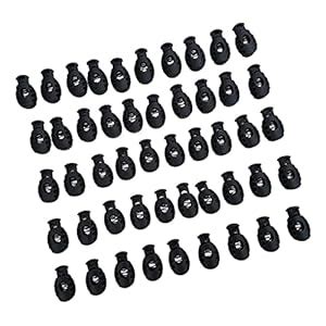 SHOVIAR 10/ 50pcs Plastic Barrel Shock End Lock Cord Toggle Stoppers 50 ...