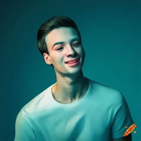 Interpretive self-portrait of a young man