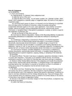 Rule 45. Subpoena (a) IN GENERAL. - DC Courts / rule-45-subpoena-a-in ...