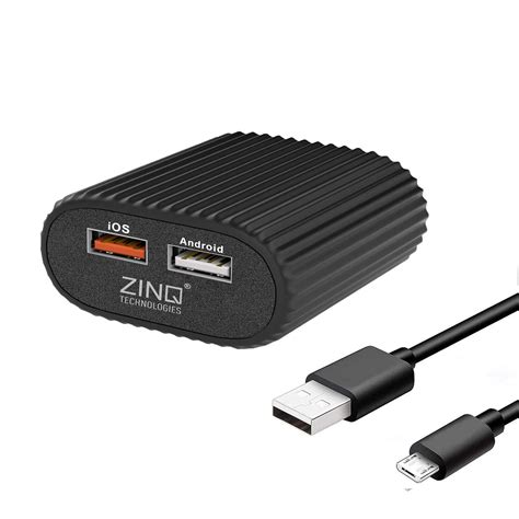 Zinq Technologies 2A Dual Port Mobile Charger for Android and iOS ...