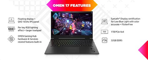 HP Omen 12th Gen Intel Core i7-12800HX 17.3 inch(43.9cm) QHD Gaming ...