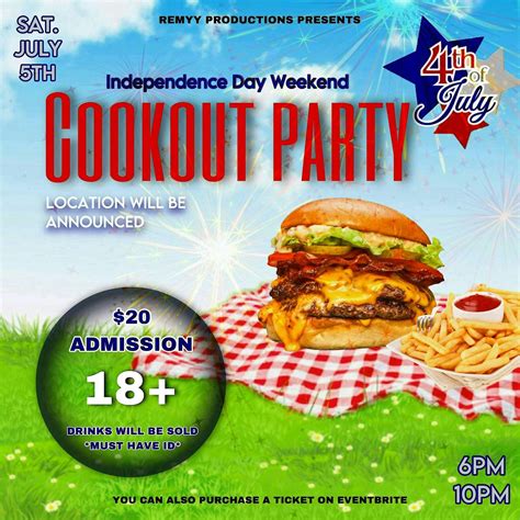 Independence Day Weekend Cookout Party, 5 July 2025 | AllEvents