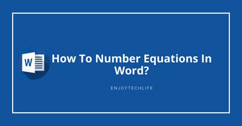 Image result for Equation Numbering Word