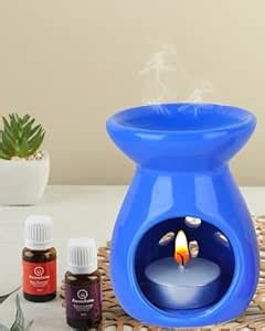 Asian Aura Aroma Ceramic Candle Diffuser with 2 10 ml Aroma Oil ...