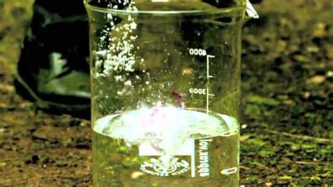 氢化钠与水反应-慢动作