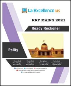La Excellence IAS-RRP Mains Polity 2021-English Medium: Buy La ...