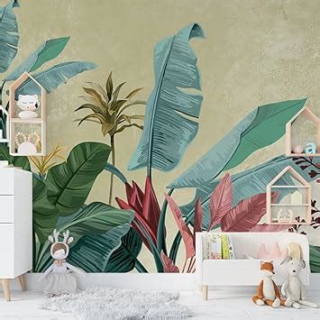 INNOVISION ARTS Big Banana Leaves Wallpaper for Living Room, Bedroom ...