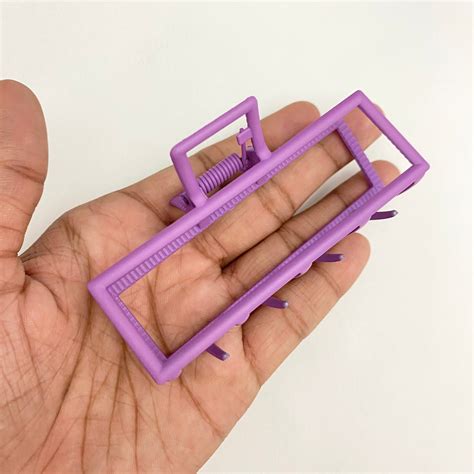 XXL High Quality Purple Rectangular Shape Neon Hair Clutcher– Oralia India