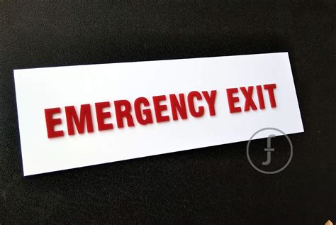 Buy fingerz Emergency Exit Acrylic 3D Letters Sign Board Office ...