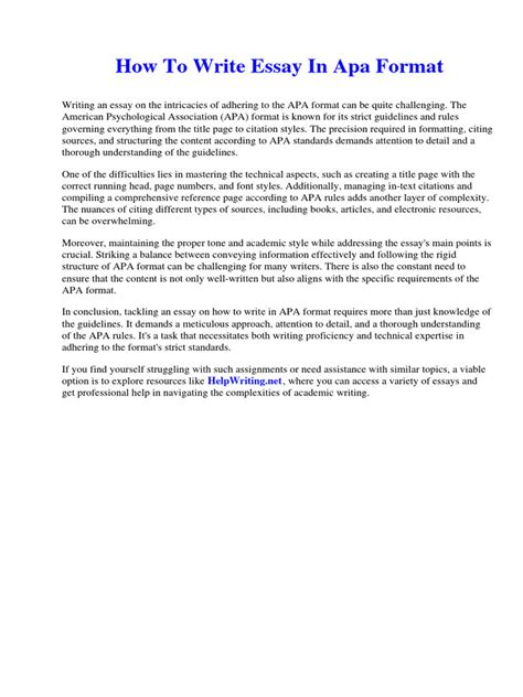 Image result for APA Style Essay Format