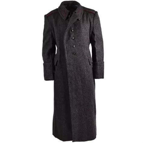 Grey Wool Trench Bulgarian long Coat Military Style India | Ubuy