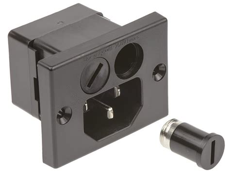0040.5000.2 Schurter | Schurter C14 Panel Mount IEC Connector Male, 10A ...