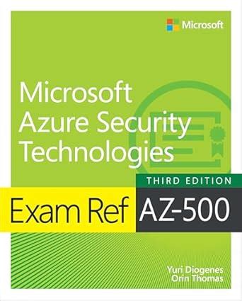 Buy Exam Ref Az-500 Microsoft Azure Security Technologies Book Online ...
