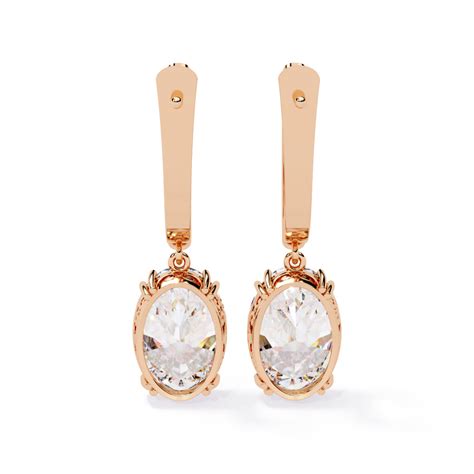 Oriana Hoops - 14K RG 1.62 ct Lab Grown Diamond Earrings