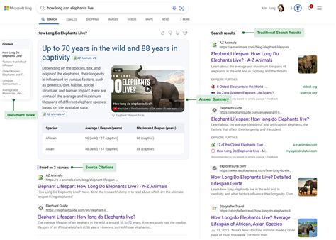 Bing Interface 的图像结果