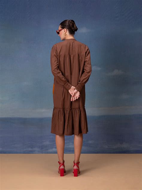 Buy Brown Sleeveless Midi Dress – Bannoswagger