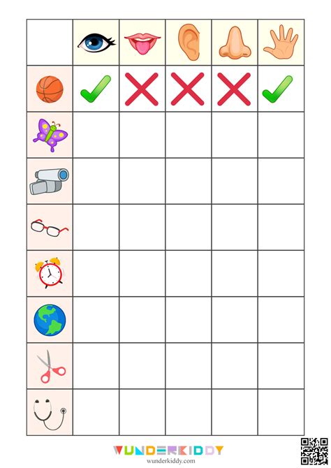 Five Senses Kindergarten Activities - Free Worksheets Printable