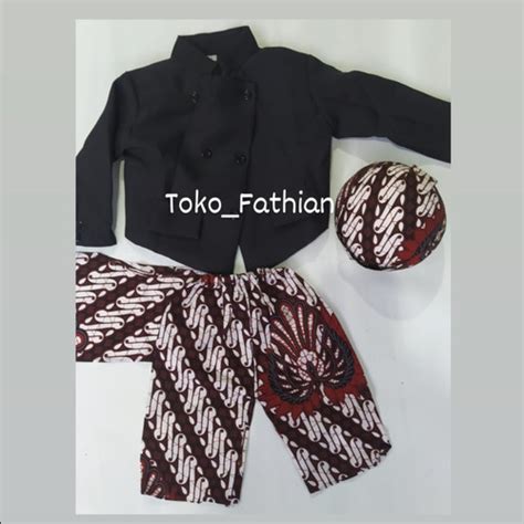 Jual SETELAN BAJU ADAT JAWA ANAK BESKAP ANAK TEDAK SINTEN - Krem, Size ...