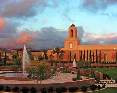 Newport Beach California Temple at Sunset