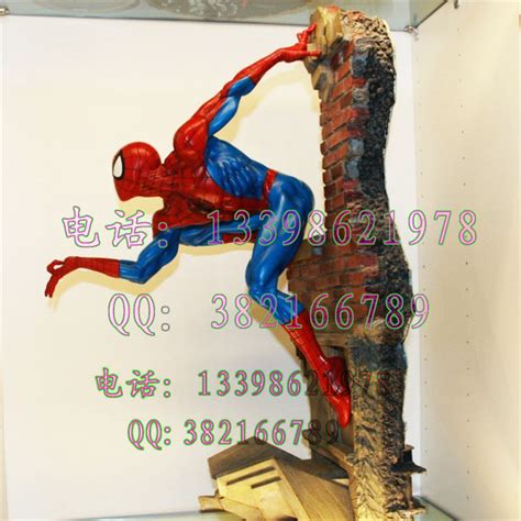 蜘蛛侠雕塑 美国好莱坞电影人物雕像 大型树脂玻璃钢模型加工定做_精益求精石雕城
