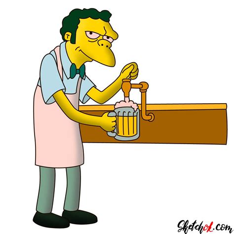 How to Draw Moe Pouring Beer in His Bar: Step-by-Step Guide