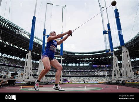 *** States' Rachel Richeson makes an attempt at the women's hammer ...