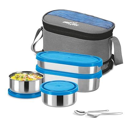 Buy Milton Triple Decker Lunch Box with Insulated Fabric Jacket, 4 ...