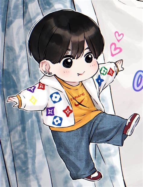 Cute chibi Jungkook characters drawn by talented fans