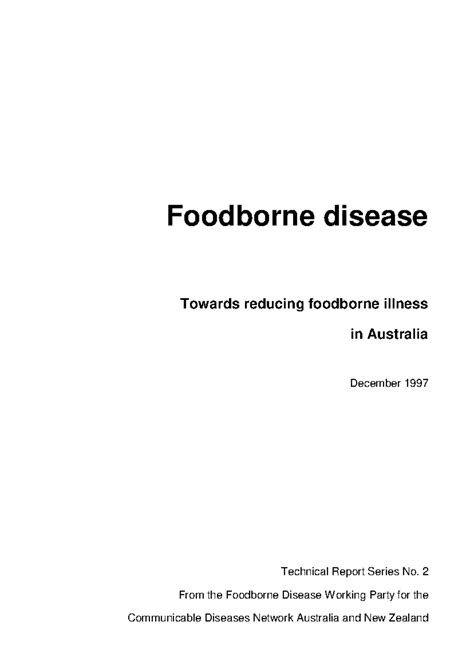 Food borne disease - Foodborne disease Towards reducing foodborne ...