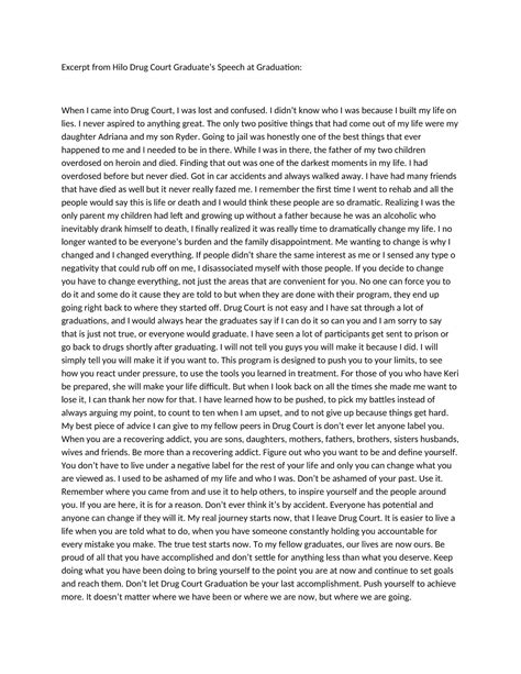 Free Printable Graduation Speech Templates [PDF] For Students
