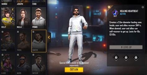 5 best Free Fire characters for ranked mode in November 2021