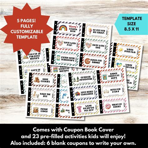 Editable Kids Reward Coupon Book | Printable DIY Gift for Holidays ...