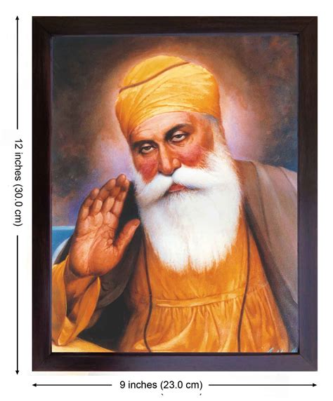 Sikh Guru, Gurunank Dev ji giving blessing and wearing Mala, A frame ...